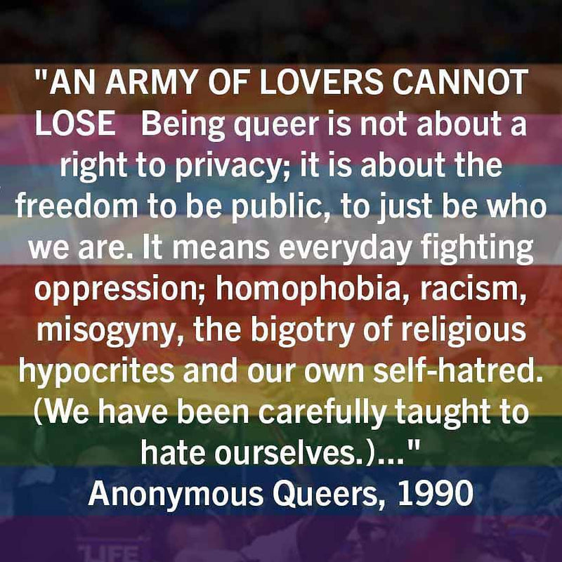 An army of lovers cannot lose...