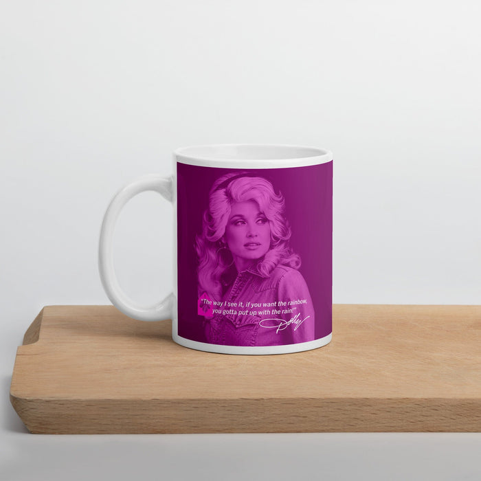 Dolly Parton Rainbow & Rain Coffee Mug