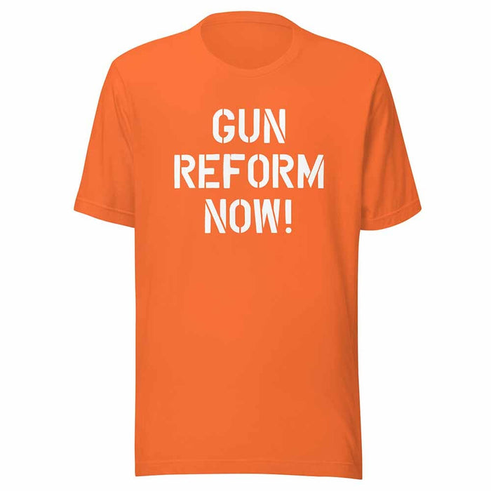 Gun Reform Now T-Shirt - Orange - Gays Against Guns
