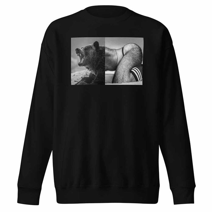 Naro Pinosa Growling Bear Crew Sweatshirt