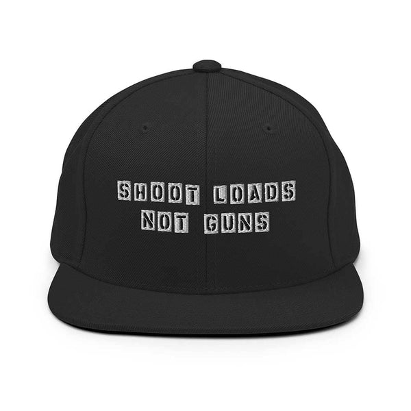 Shoot Loads Not Guns 6 Panel Flatbill Snapback - Gays Against Guns