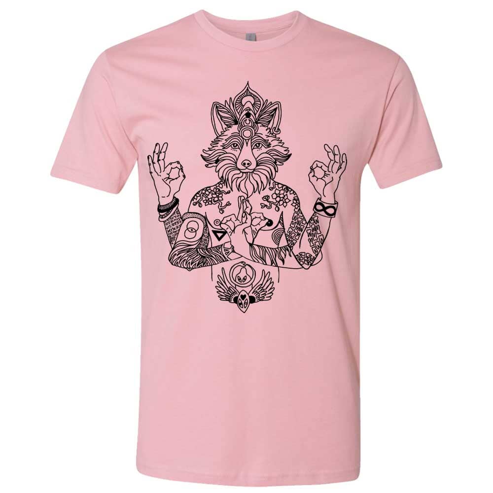 brian kenny zen fox graphic teal t-shirt