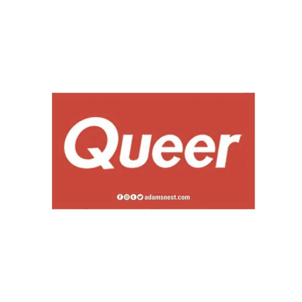 queer red rectangle sticker 