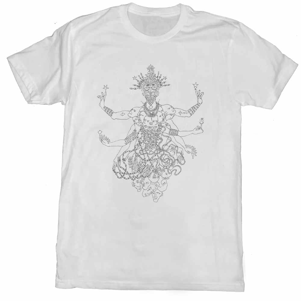 brian kenny silver superposition graphic white tee