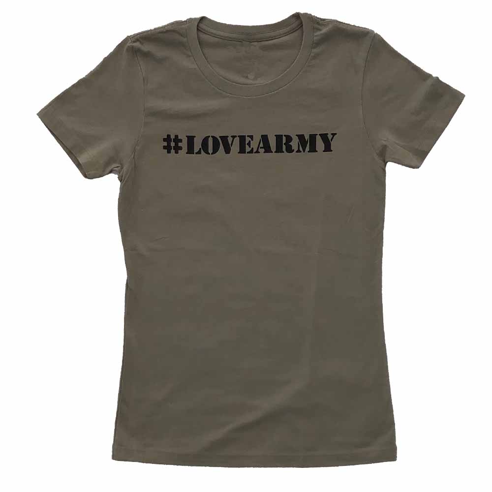 lovearmy women fit t-shirt military green