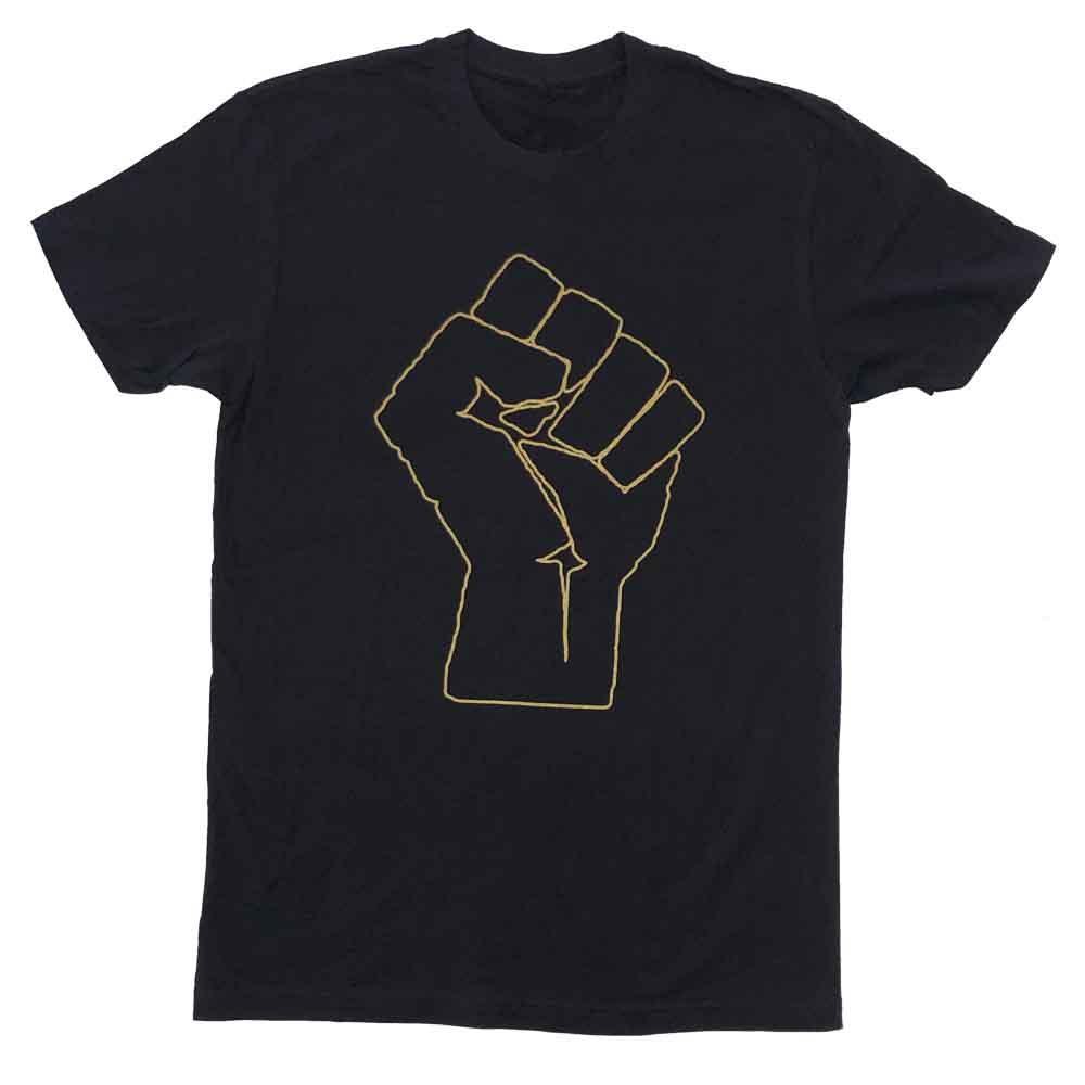 solidarity fist t-shirt aclu adams nest black