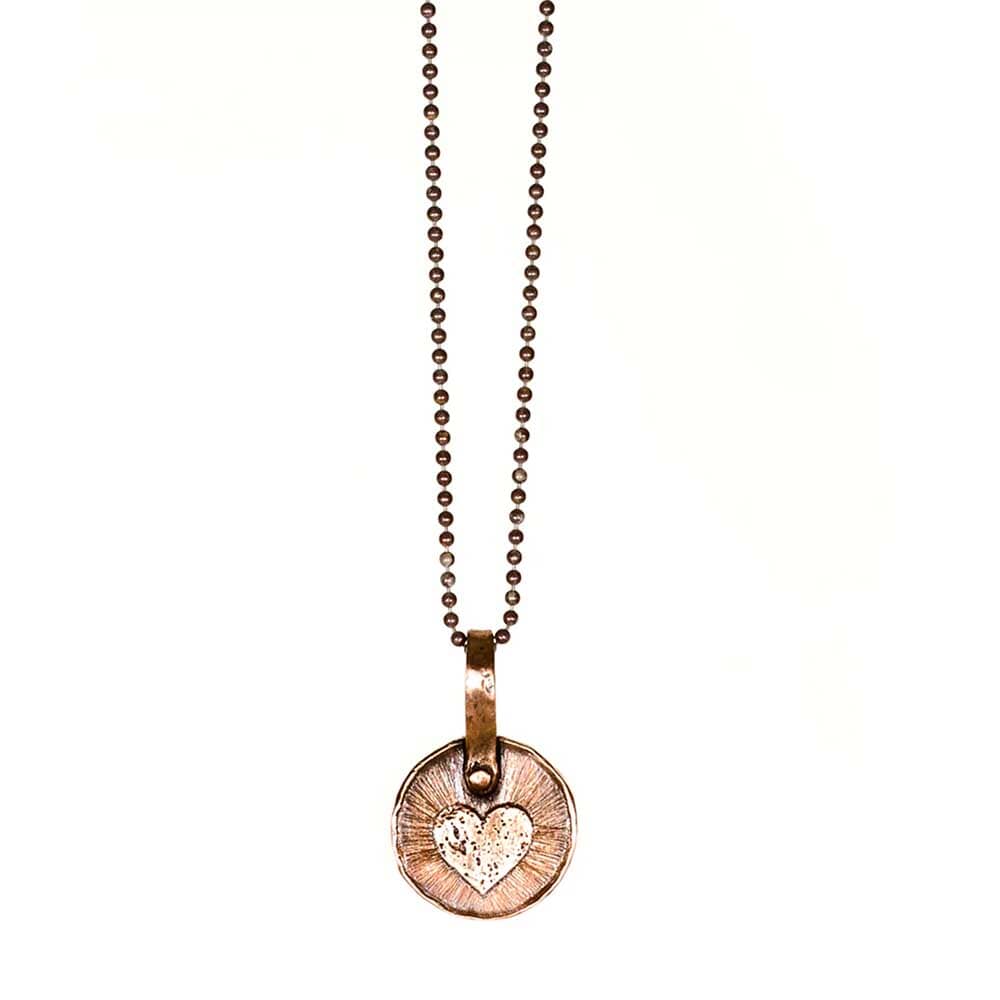 Keepsake Heart Necklace in Copper Silver