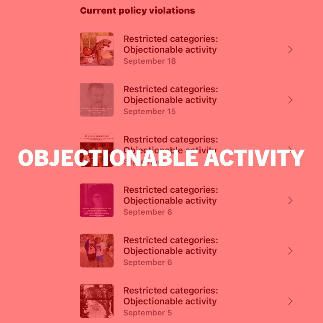 OBJECTIONABLE ACTIVITY ON SOCIAL MEDIA