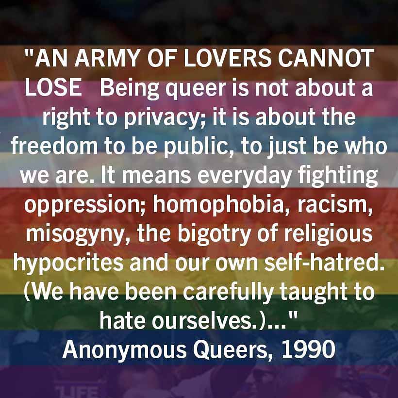 An army of lovers cannot lose...