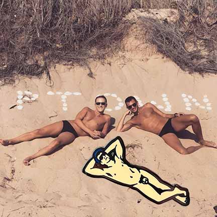 ptown beach nude dude pin