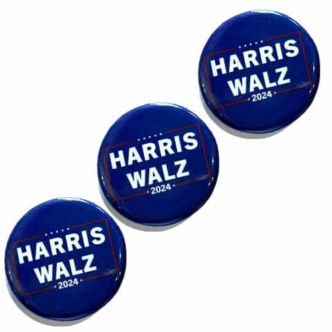 3 Harris Walz 2024 Buttons