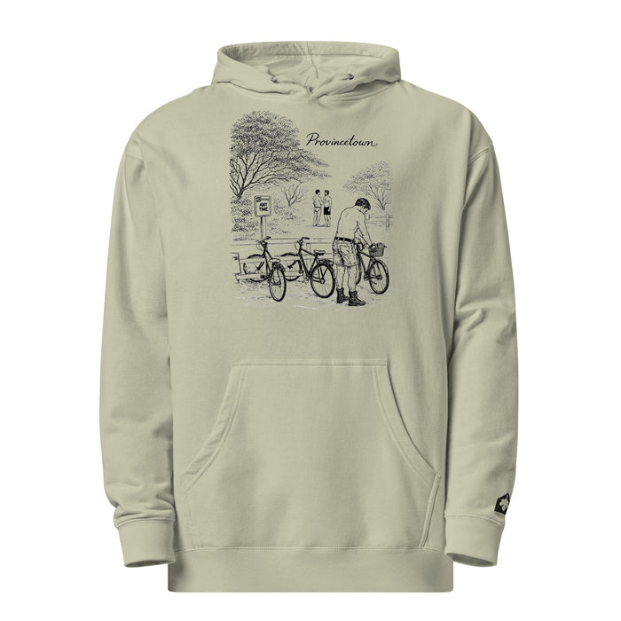 Provincetown Boy Beach Bikes Pullover Hooded Sweatshirt