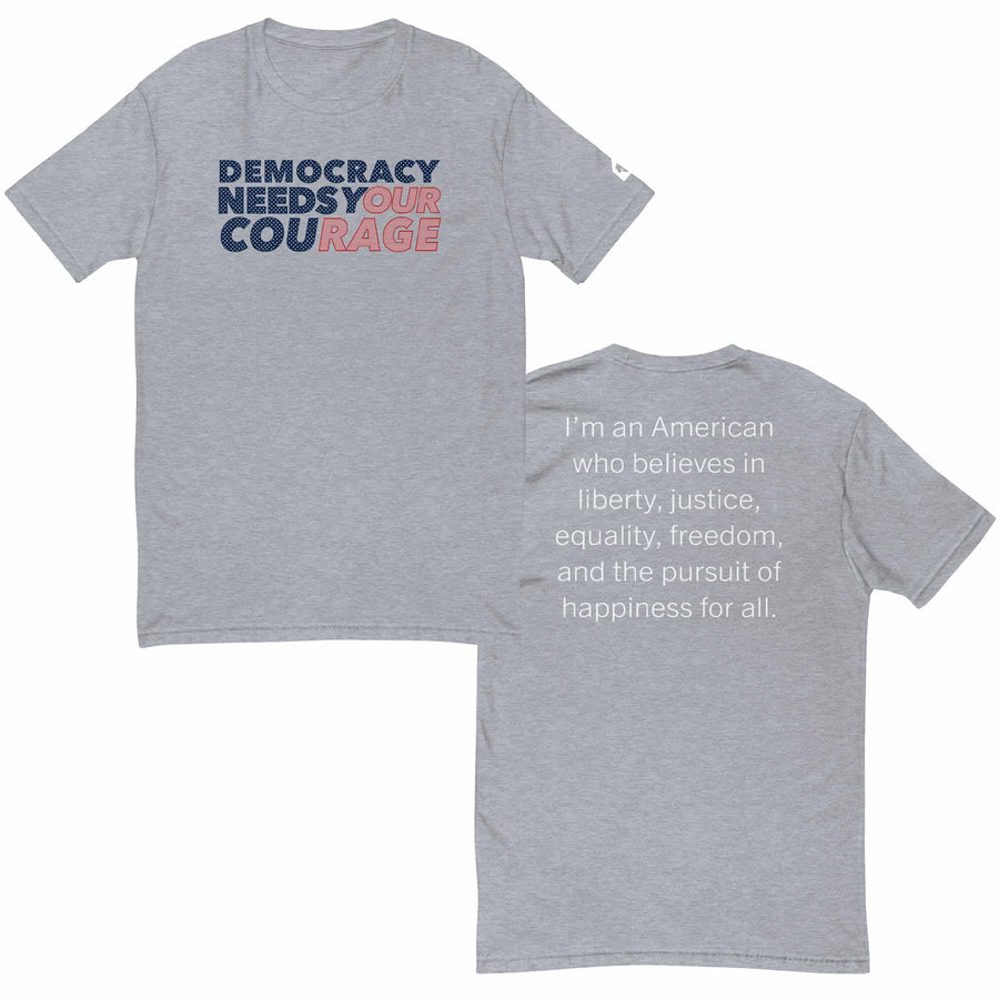 Democracy / Happiness T-Shirt - Indivisible supporting Indivisible
