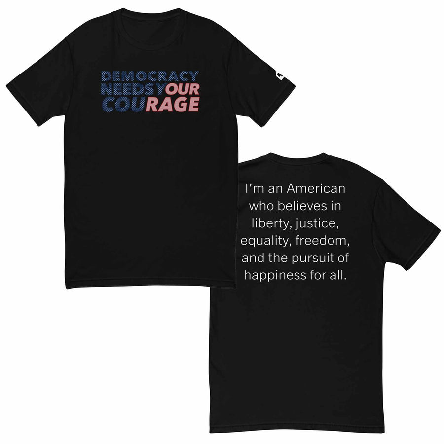 Democracy / Happiness T-Shirt - Indivisible supporting Indivisible
