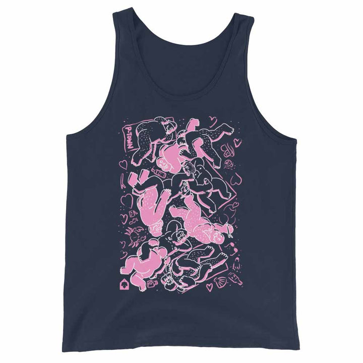 Bearpad Ptown Herring Cove Beach Tank navy with pink and white