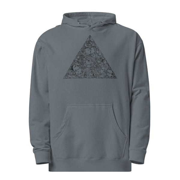 Love Triangle Black Print Hoodie - Ali Forney Center