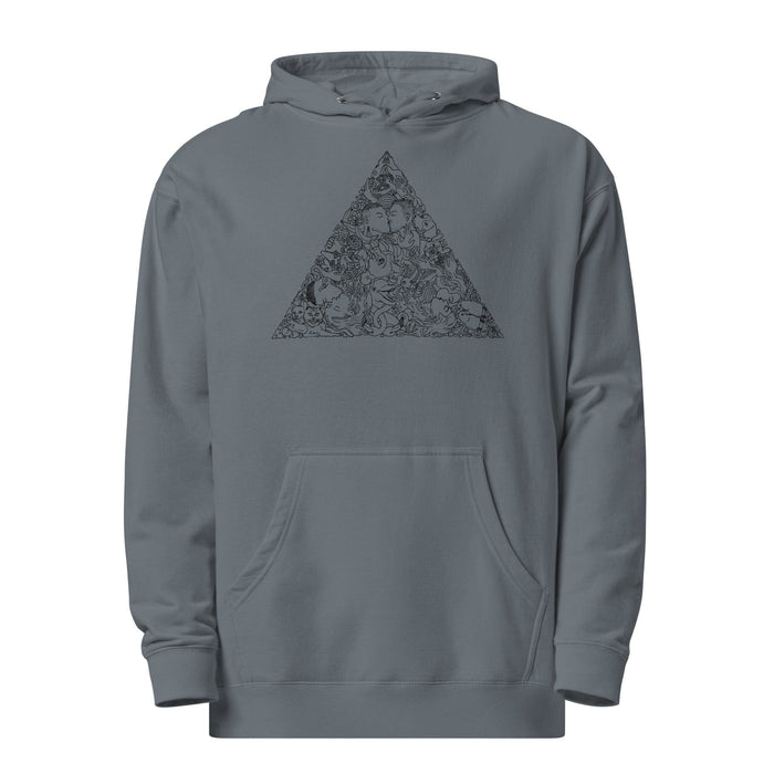 Love Triangle Black Print Hoodie supports Trevor Project