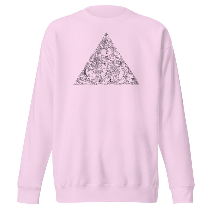 Love Triangle Black Print Sweatshirt supports Trevor Project