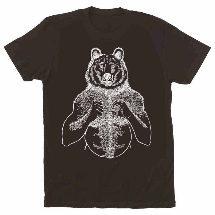 White Print Beefy Bear T-Shirt
