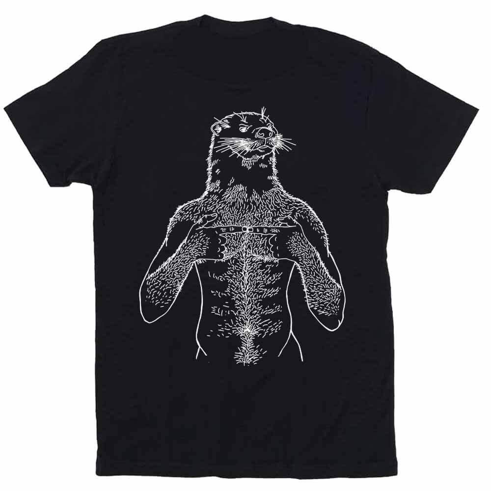 Otter White Print T-Shirt