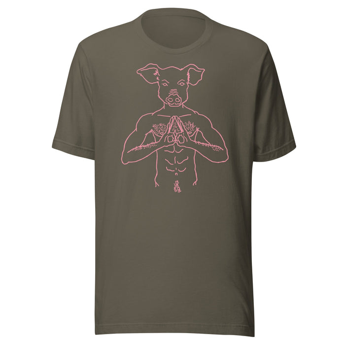 Pig Head Print T-Shirt