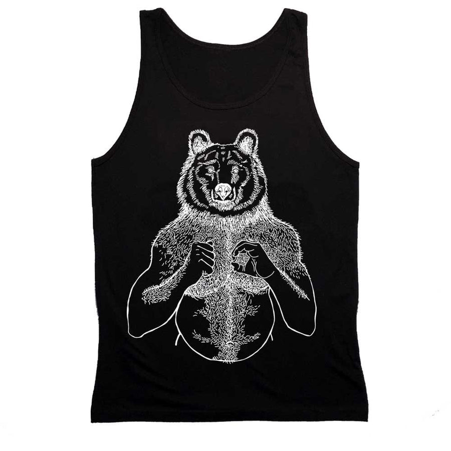 Beefy Bear Black Tank by Brian Kenny