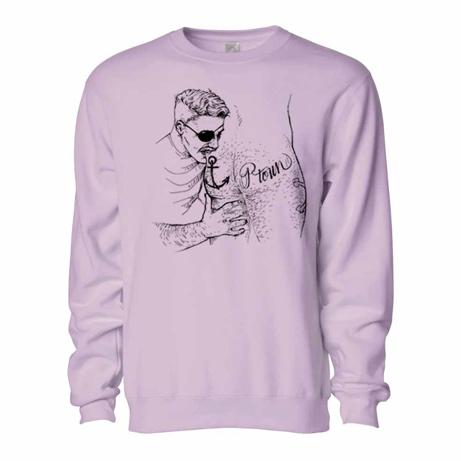 Ptown Butt Pirate Crew Sweatshirt by Nathan Rapport