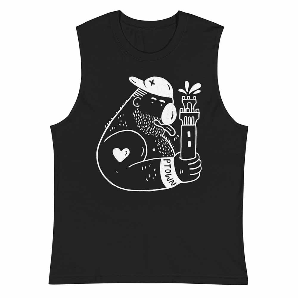 Pilgrim Monument Ptown Bear Sleeveless T-shirt