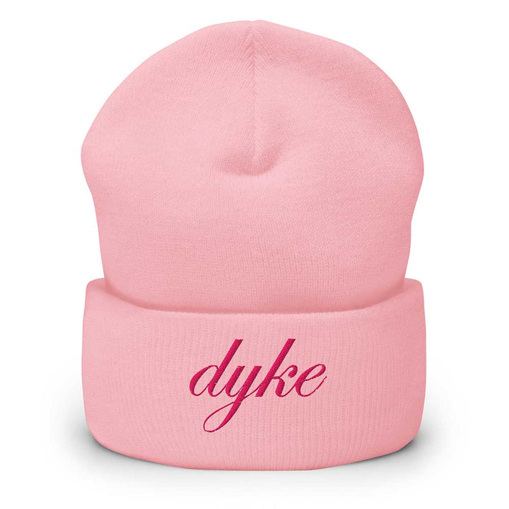 Pink beanie with &