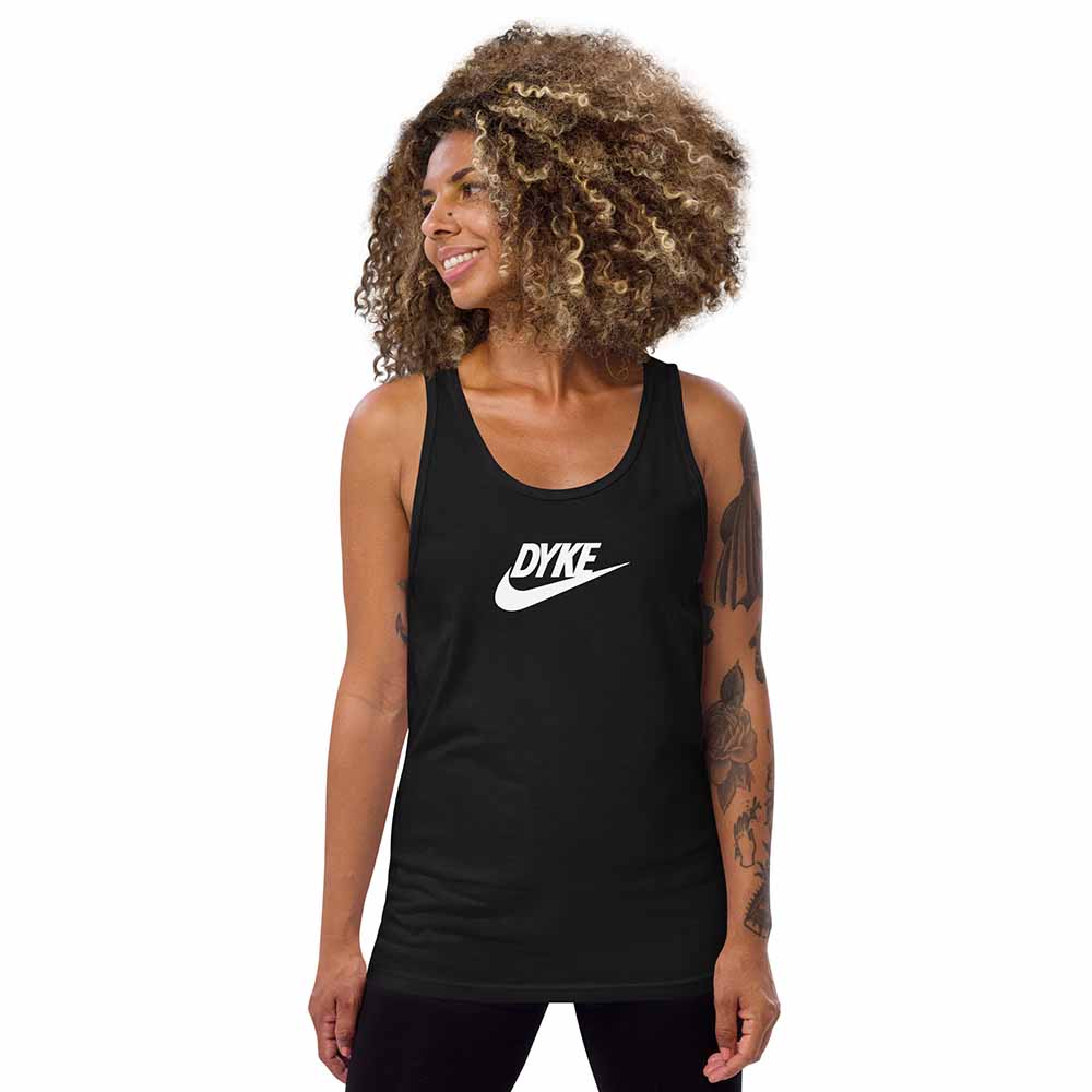 DYKE SPORT black tank on woman