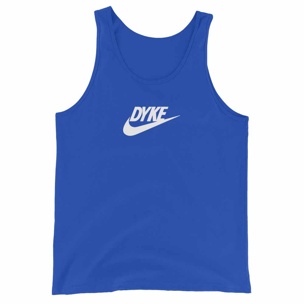 Royal Blue Dyke Sport graphic tank