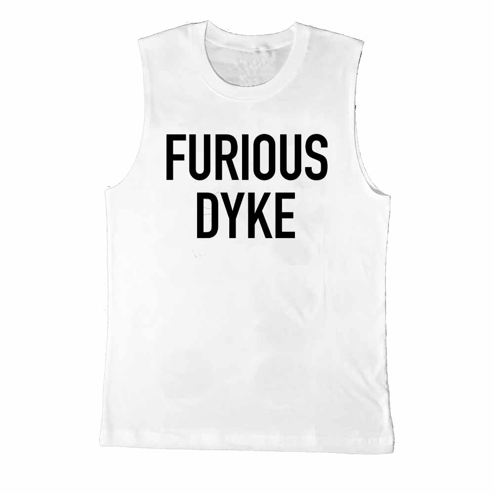 FURIOUS DYKE Sleeveless T-shirt white