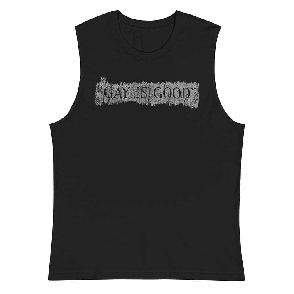 GAY IS GOOD Sleeveless t-shirt black