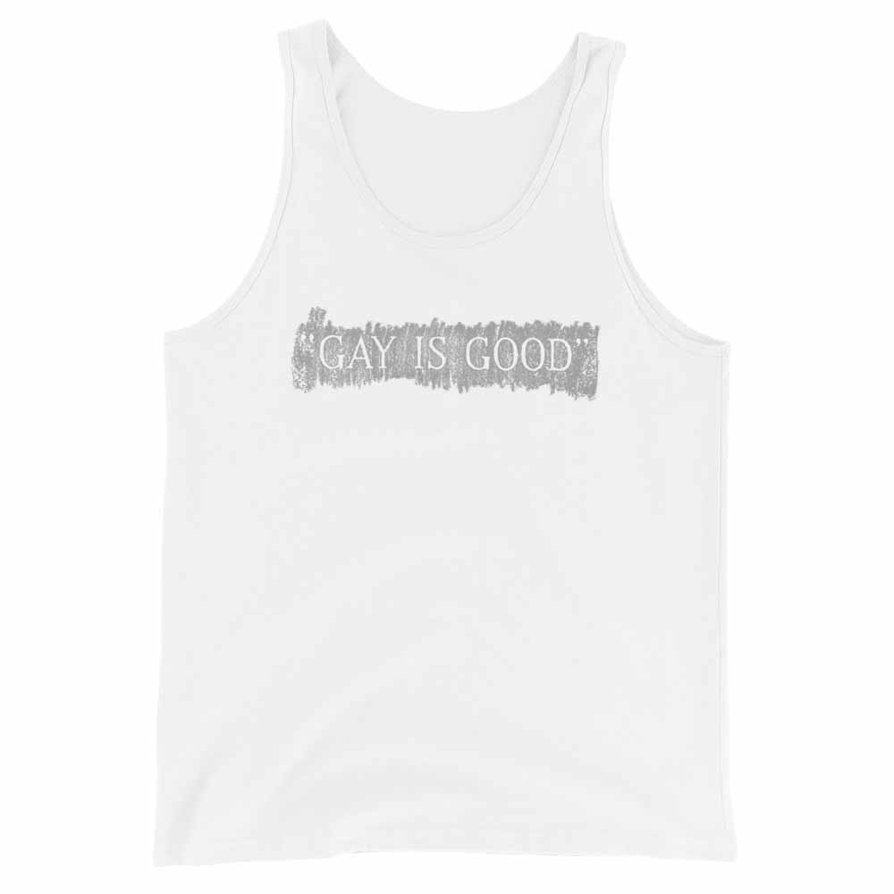 GAY IS GOOD tank white