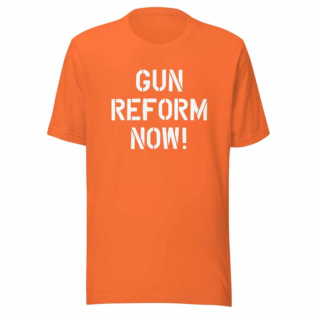 Gun Reform Now T-Shirt - Orange - Gays Against Guns