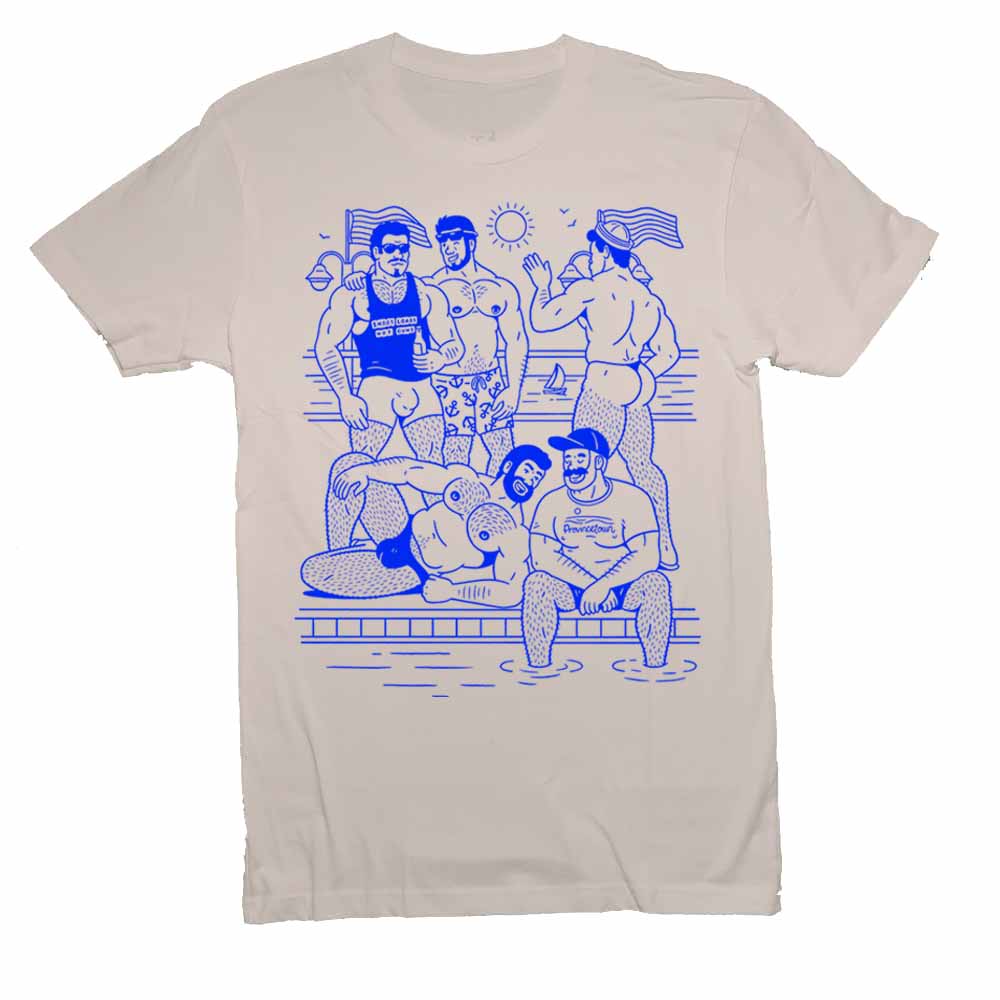 Hey Beefcake Boatslip Tea Sand Graphic T-shirt