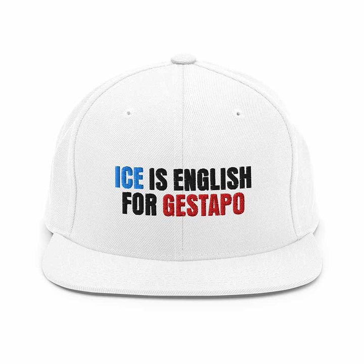 White cap with text &