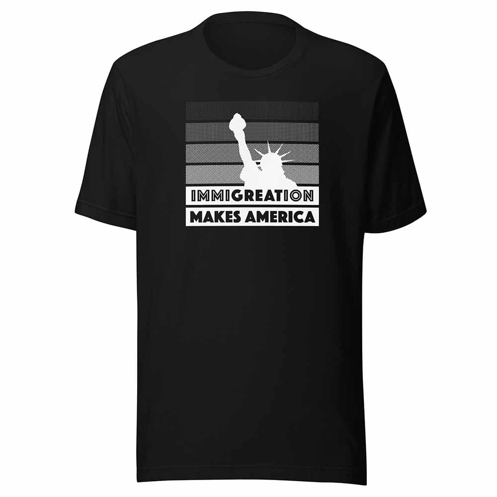 Immigration makes america short sleeve t-shirt black