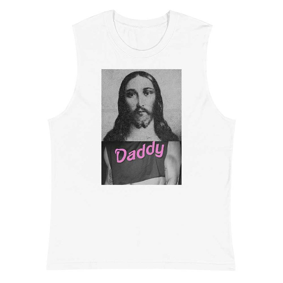 Naro Pinosa Jesus Daddy Sleeveless T-Shirt by Naro Pinosa