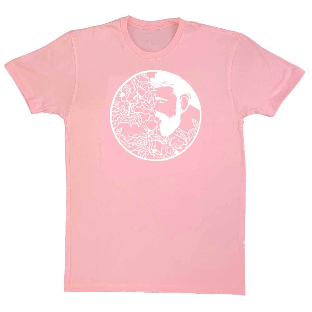 Kinky Needles Bearded Floral Nectar Pink T-Shirt