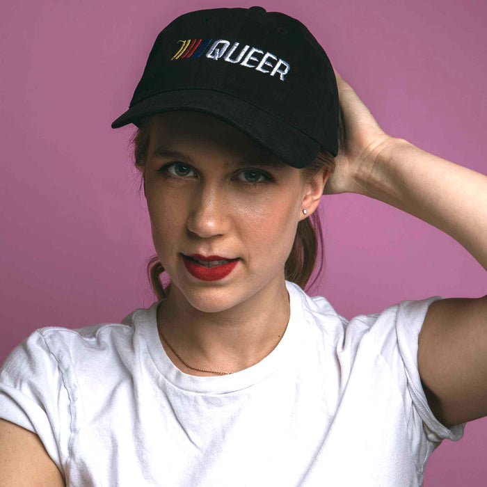 Stripe Queer Dad Hat - Trevor Project, second view