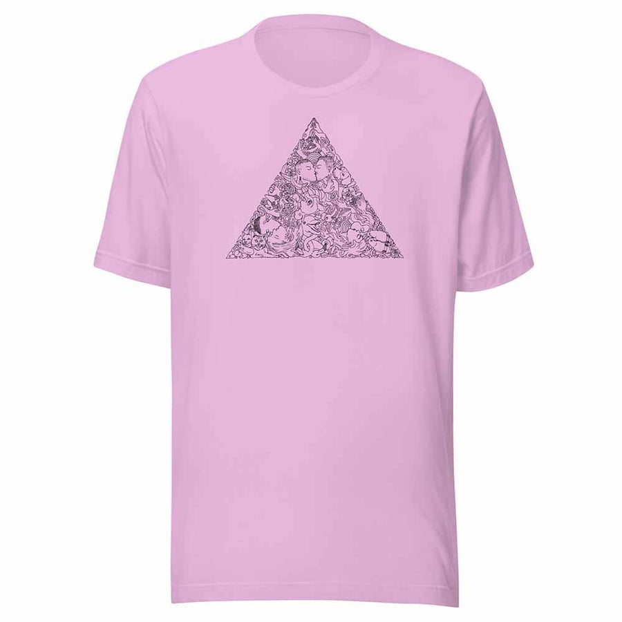 Love Triangle Black Print T-Shirt supports Trevor Project by Brian Kenny