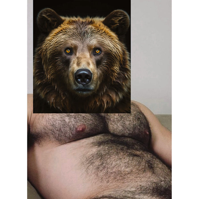Naro Pinosa Hairy Bear Nude Postcard