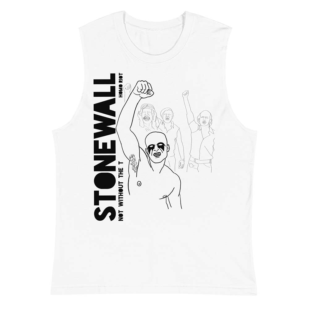 Not without the "T" Sleeveless Tee - Advocates 4 Trans Equality