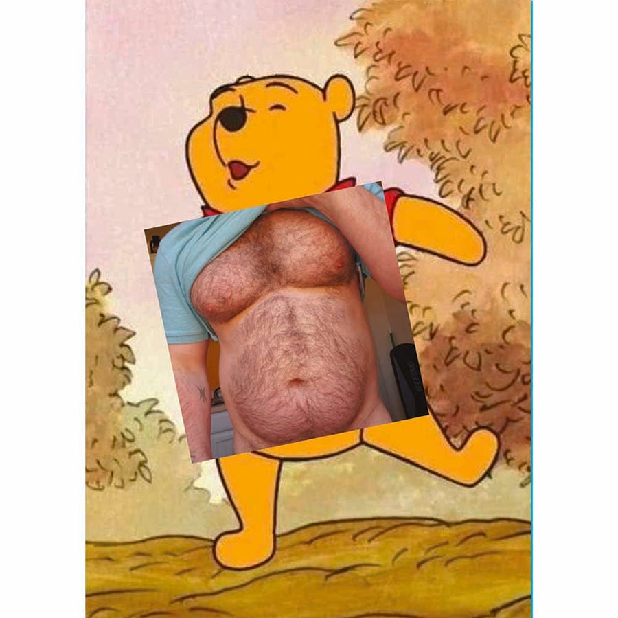 Naro Pinosa Belly Bear Postcard by Naro Pinosa