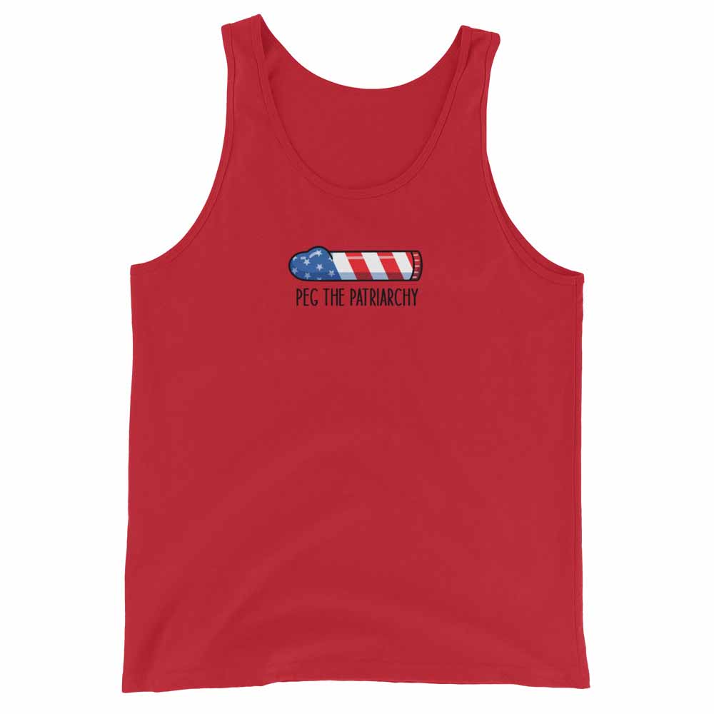 Peg the Patriarchy Tank red