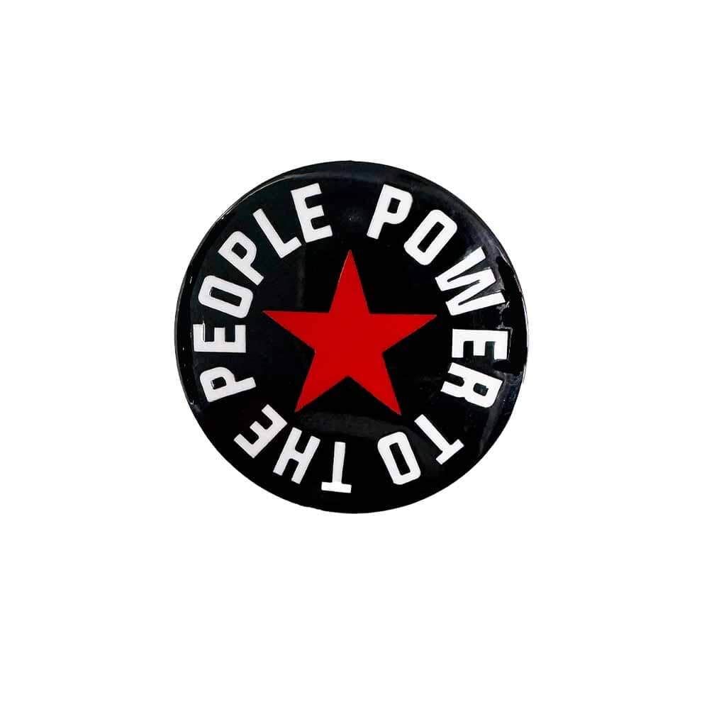 power to the people enamel pin