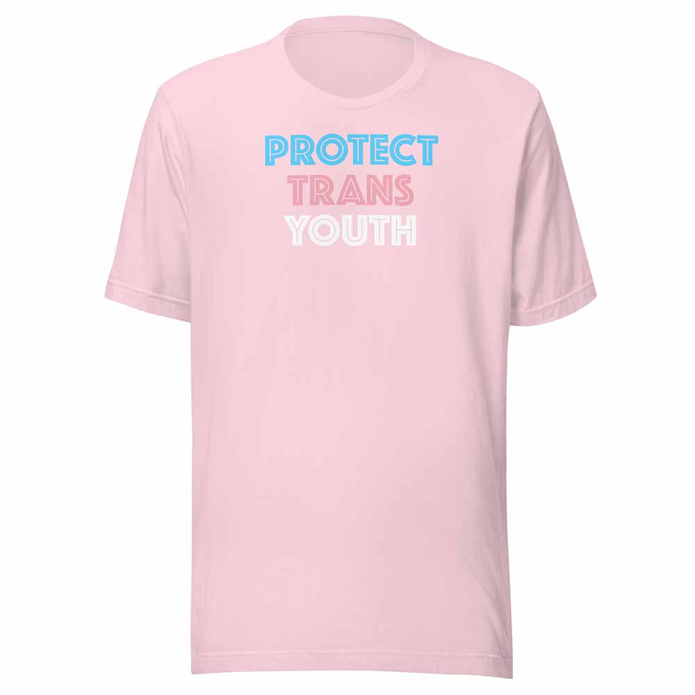 Protect Trans Youth T-shirt light pink