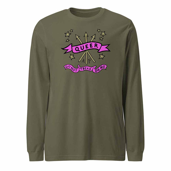 Green long-sleeve shirt with &