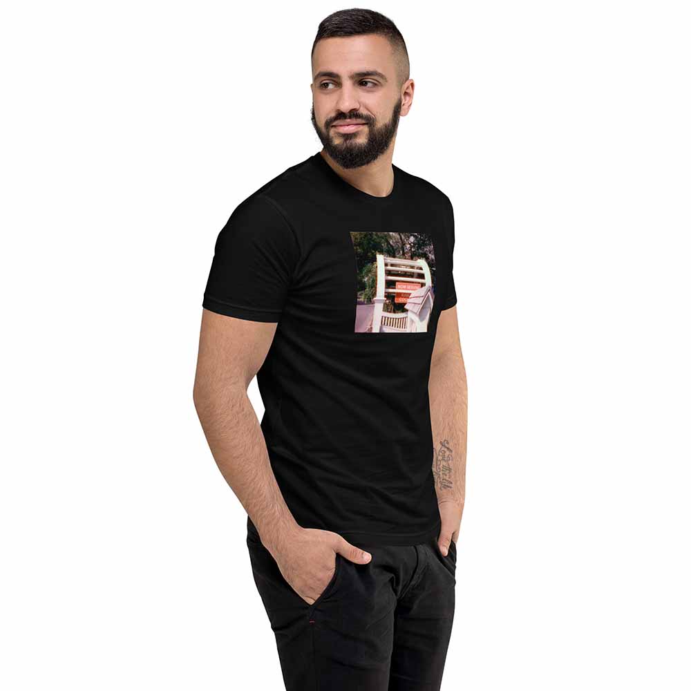 now serving raw cock black t-shirt on man